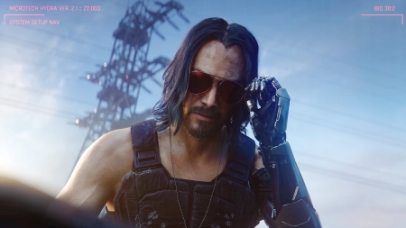 Johnny Silverhand - cd project red, keanu reeves, man, actor, sunglasses, johnny silverhand, fantasy, cyberpunk 2077