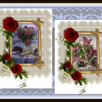 LACE FRAMED LILACS