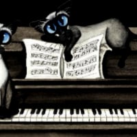 Siamese Cats Piano