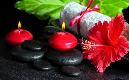 * - Stones, Candles, Spa, Hibiscus