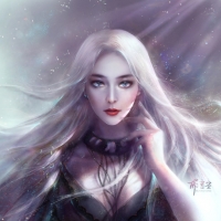 The sorceress with white hair