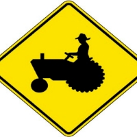 Warning Sign Tractor