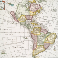 Vintage Map Of The Americas