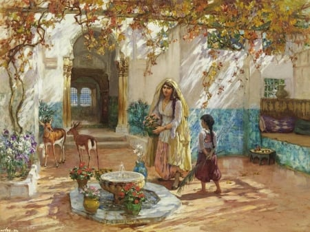 :) - alger, pictura, woman, painting, girl, art, frederick arthur bridgman