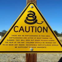 Rattle Snake Warning Sign