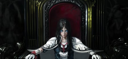 Vampire Irina - sunny, girl, dark, irina, vampire, fantasy, throne, sun ny, art, luminos