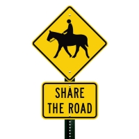 Horse Crossing Share The Road Signs