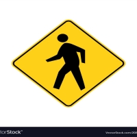 USA Traffic Pedestrian Crossing Sign