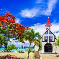 Scenery of beautiful Mauritius island