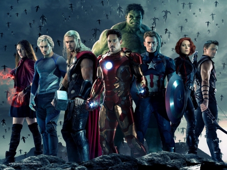 The Avengers - Captain America, Hulk, Thor, Black Widow, Ironman