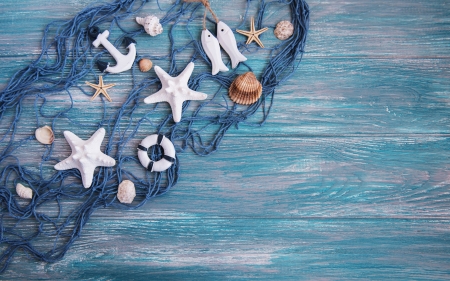 :) - starfish, summer, shell, wood, card, vara