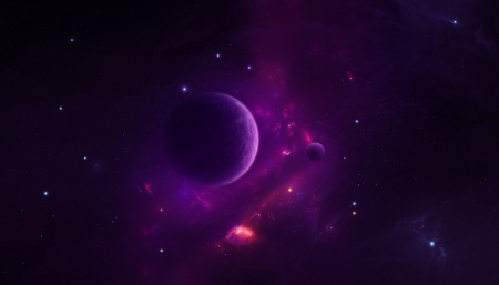Space - catherine radley, cosmos, dark, fantasy, luminos, pink, planet, space, starkitecktdesigns