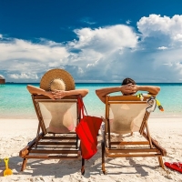 Couple on  beach