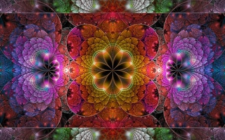 Fractal Flowers - abstract, flowers, digital art, fractal