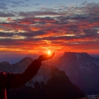 Sunset in Mountains