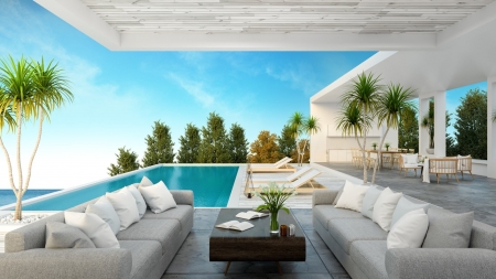 Living in Paradise - Pools, Design, Houses, Modern Outdoor Furniture, Architecture, Entertaining