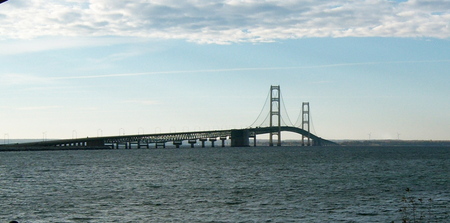 Mackinac Bridge - lake michigan, michigan, bridges, history, scenic