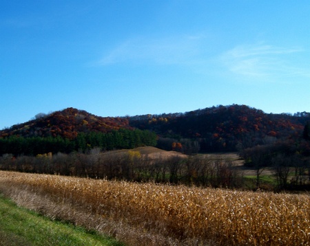 Wisconsin Field - wisconsin, hills, country side, fields