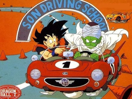 Driving Lessons - goku, cars, piccolo, dragon ball z