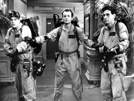 Ghost Busters - hollywood, harold ramis, bill murray, black and white, ghostbusters, dan aykroyd