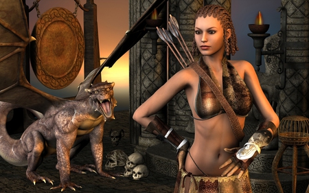 Dragon Girl - fantasy, female, dragon, woman, daz3d, girl