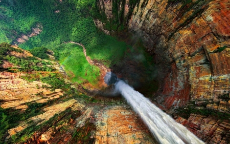 Angel Falls - cliff, mountain, nature, waterfall