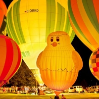 Hot Air Balloon At Night