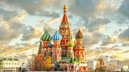 St. Basil's Cathredral - russia, colours, hdr, church, cathedral, moscow, religious, minarets, towers