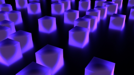 Cubes - Black, simple, Background, Cubes