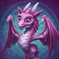 Pink baby dragon