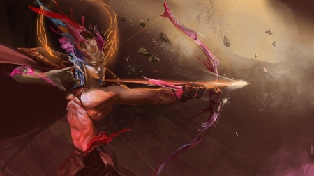 Zodiac ~ Sagittarius - zodiac, fantasy, man, archer, luminos, sagittarius
