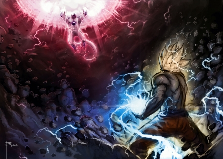 Kakarotto vs Freeza - epic wallpaper, goku, dbz, freeza