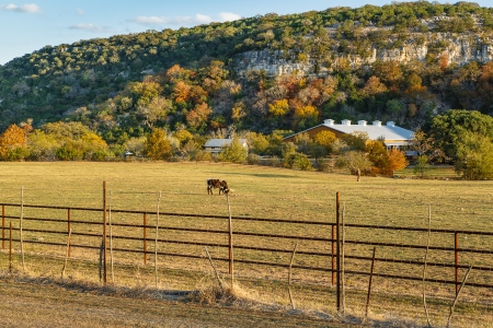 Autumn Ranch in Texas - Autumn, Texas, Nature, Landscape, Fields, Ranches