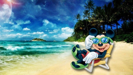 Mickey at the Beach