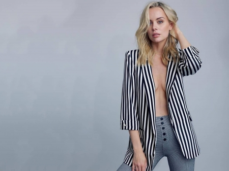 Helena Mattsson - 2019, actress, beautiful, helena, helena mattsson, hot, jacket, mattsson, model, pants, stripes, swedish, wallpaper