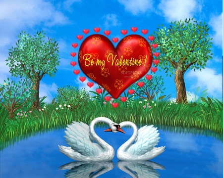 valentine - love, valentine, birds