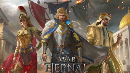 Eternal War - frumusete, man, girl, yunhao zheng, goddess, armor, eternal war, fantasy, king, game, luminos, warrior