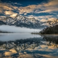 Foggy Day on Almsee Lake, Austria