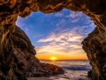 Malibu and sea cave