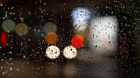 Drops of the rain - drops, cars, water, rain