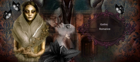 GOTHIC ROMANCE - butterflies, female, gothic, male, romance
