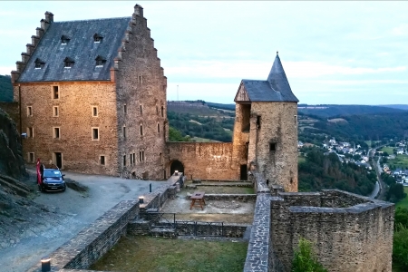 Chateau de Bourscheid, Luxemburg - medieval, castle, luxemburg, architectire
