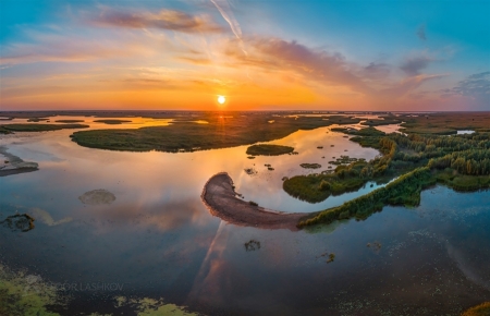 Beautiful Sunset - cloud, sun, sunset, water