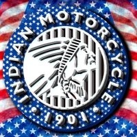 Indian Motorcycle American flag logo