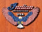 Indian Motorcycle 3D stars and stripes