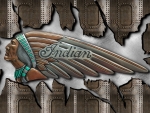 Indian Motorcycle tank emblem steel