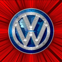 Modern Volkswagen glass logo