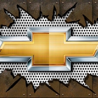 Current cracked steel Chevrolet emblem