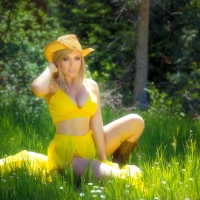 Cowgirl in all Yellow
