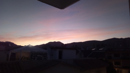 Awesome typical view from Gran Hotel Cervantes balcony at sunset. - balcony, cervantes, hotel, mountains